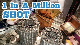 1 IN A MILLION SHOT ... Inside The High Limit Coin Pusher Jackpot WON MONEY ASMR