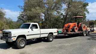 1st Gen Cummins tow test. 11,000lbs behind a 28 year old truck!