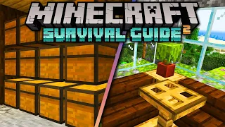 Setting Up Storage & House Details! ▫ Minecraft Survival Guide (1.18 Tutorial Let's Play) [S2 Ep.6]