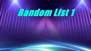 Random List 1