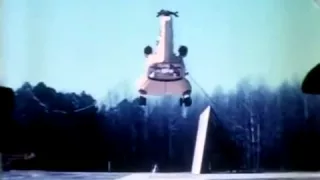Crash Test of a CH 47C Helicopter circa 1976 NASA Boeing CH 47 Chinook ( Helicopter Crash )