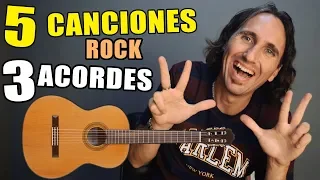 5  grandes canciones de rock fáciles con ¡solo 3 acordes! Guitarra acústica para principiantes