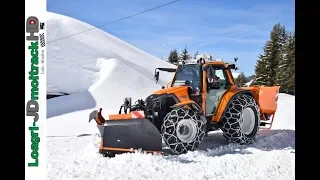 Déneigement 2018 dans les Alpes : Tracteur "Lintrac With Noremat" - Etrave Arvel - Chaines RSC
