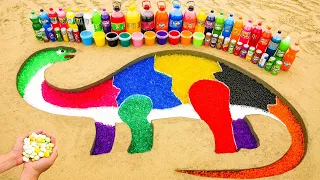 How to make Brontosaurus Dinosaur with Orbeez, Fanta, Monster, Coca Cola, Mentos and Popular Sodas