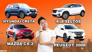 Hyundai Creta/Kia Seltos/Peugeot 2008/Mazda CX-3 - rất khác nhau & vẫn có điểm để lựa chọn | GearUp