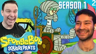 Squidward Goes Jellyfishing | Spongebob Squarepants Reaction | Season 1 Part 2 FIRST TIME WATCHING!!