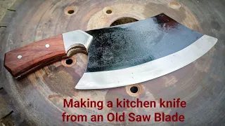 Making a Cleaver knife from a seeder Disc/Toka banany ka tarika #blacksmith #vegetables