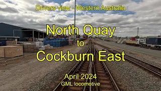 Drivers view, Western Australia, North Quay to Cockburn East, Apr 2024