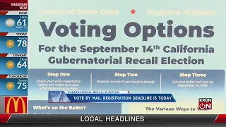 Monday if voter registration deadline for CA recall election