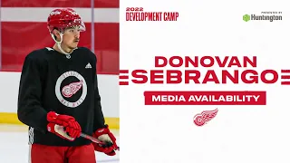 Donovan Sebrango at Detroit Red Wings Development Camp
