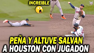 Jeremy Peña y José Altuve Hacen El Doble Play Mas Epico del Mundo y Salvan a Houston en Playoffs MLB