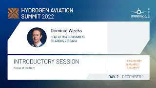 H2 Aviation Summit 2022 - Day 2 - Introductory Session - Recap of the Day 1