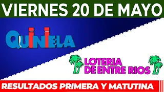 Quinielas Primera y matutina de Córdoba y Entre Ríos, Viernes 20 de Mayo