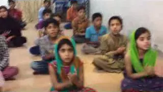 Children singing Psalm 136
