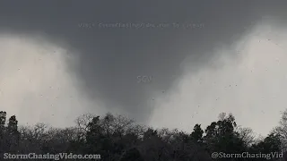 Very Close Range Damaging Tornado, Elgin, TX - 3/21/2022