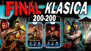 FINAL KLASICA de DIAMANTE / Batalla 200 torre KLASICA Mortal Kombat Mobile / Jhonny Mortal K