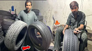 Restoration Of Use Old Tyre || Restore Old tyre Making New |