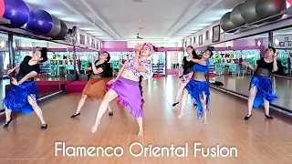 Flamenco Oriental Fusion- Ghali Alayi Choreography - Bellydance Class Santi studio