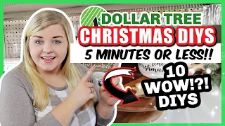 10 *NEW* DOLLAR TREE CHRISTMAS DIYS 2021 (5 minutes or less!) Krafts by Katelyn