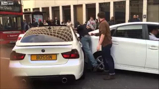 Man gets RUN OVER in ROAD RAGE, broad day light LONDON!!!