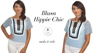 TUTORIAL: Blusa "Hippie Chic"/Blusa uncinetto/punto granny *lafatatuttofare*