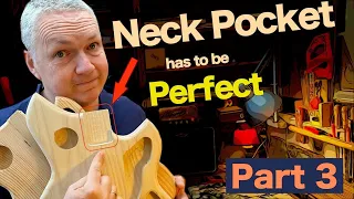 How I built my DREAM GUITAR with NO experience - NECK POCKET - Part3:9