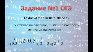 ОГЭ по математике. Задание 1. Укажите выражение значение которого является наименьшим.