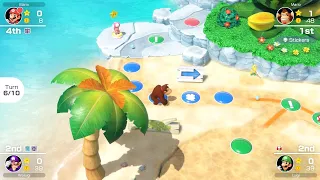 Mario Party Superstars #972 Yoshi's Tropical Island Donkey Kong vs Luigi vs Waluigi vs Mario