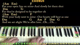 Afire Love (Ed Sheeran) Piano Cover Lesson in C with Chords/Lyrics