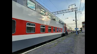 Поездка на новом двухэтажном поезде из Волгограда в Адлер (Сочи)// №569Й Самара-Имеретинский курорт