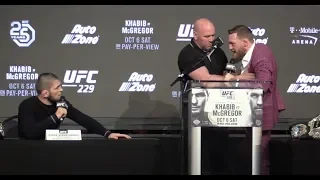 Conor McGregor & Khabib Nurmagomedov Heated Arguement Over Bus Incident  (UFC 229)