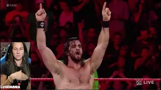 WWE Raw 9/4/17 Ambrose Rollins v The Club