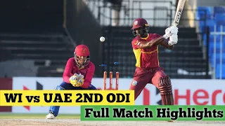 West Indies vs UAE 2nd ODI Cricket Match Full Highlights || WI vs UAE 2nd ODI Full highlights 2023