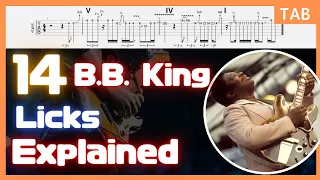 14 B.B. King Licks Explained / From Blues Boys Tune Live At Montreux 1993 / Blues Guitar Lesson