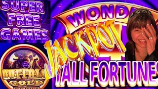 I Finally Did It! Jackpot Handpay-Super Free Games-Buffalo Gold Wonder 4 Tall Fortunes!