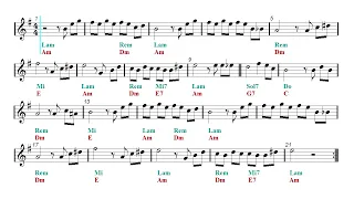 Horn - The Godfather Theme - Speak Softly Love (Sheet music - Guitar chords)