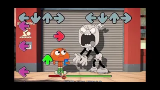 Fnf whitty in Gumball cartoon? o~o | Darwin vs "whitty" | ballistic | FnF meme