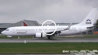 Boeing 737-800 - AirExplore OM-JEX - landing at Memmingen Airport