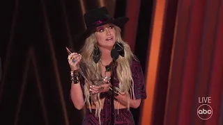 Lainey Wilson Accepts the Award for New Artist of the Year at CMA Awards 2022 - The CMA Awards