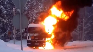 Cars Fire in Russia, crash compilation part 3