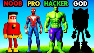 NOOB vs PRO vs HACKER In SUPERHERO LEAGUE