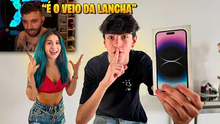 TASPIO REAGE ao ZANELLA ME DEU UM IPHONE 14 PRO MAX DE PRESENTE!