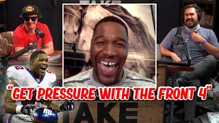 Michael Strahan Tells Pardon My Take the Secret to Beating Tom Brady in the Super Bowl Wasn't Easy