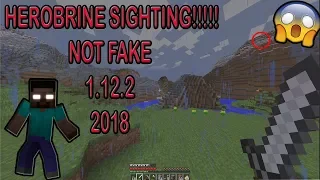 HEROBRINE SIGHTING 2018!!!!! (NOT FAKE) MINECRAFT 1.13 (MUST WATCH)