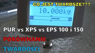 Twardość piany PUR vs XPS vs EPS 100 i 150. Czy piana jest taka twarda?