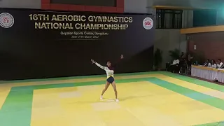 Sushmita Das, 4th place, 16th Aerobic Gymnastics National Championship, Bangalore