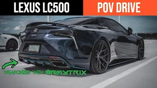 A POV Drive Of A Lexus LC500 With An Armytrix Exhaust