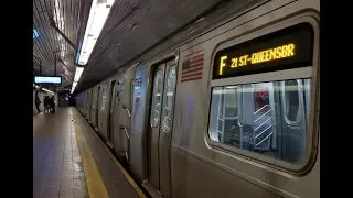 IND Queens Blvd Line: Manhattan & 21st Street-Queensbridge Bound R160 (F) Train @ Roosevelt Island