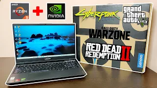 Lenovo Legion 5 - Ryzen 5 4600H - Unboxing + 5 Games Tested + Thermal Testing + Cinebench Scores 🔥