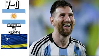 Messi Hat trick -- Argentina vs Curacao (7-0) All Highlights & Goals 2023